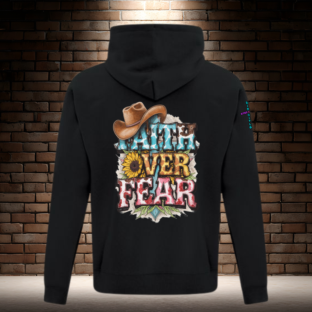 Faith Over Fear - Cowboy Hat Top Left