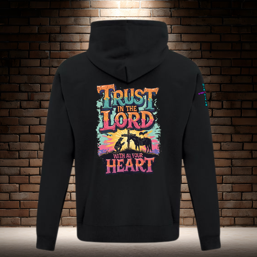 Trust In The Lord With All Your Heart - Orange/Turquiose