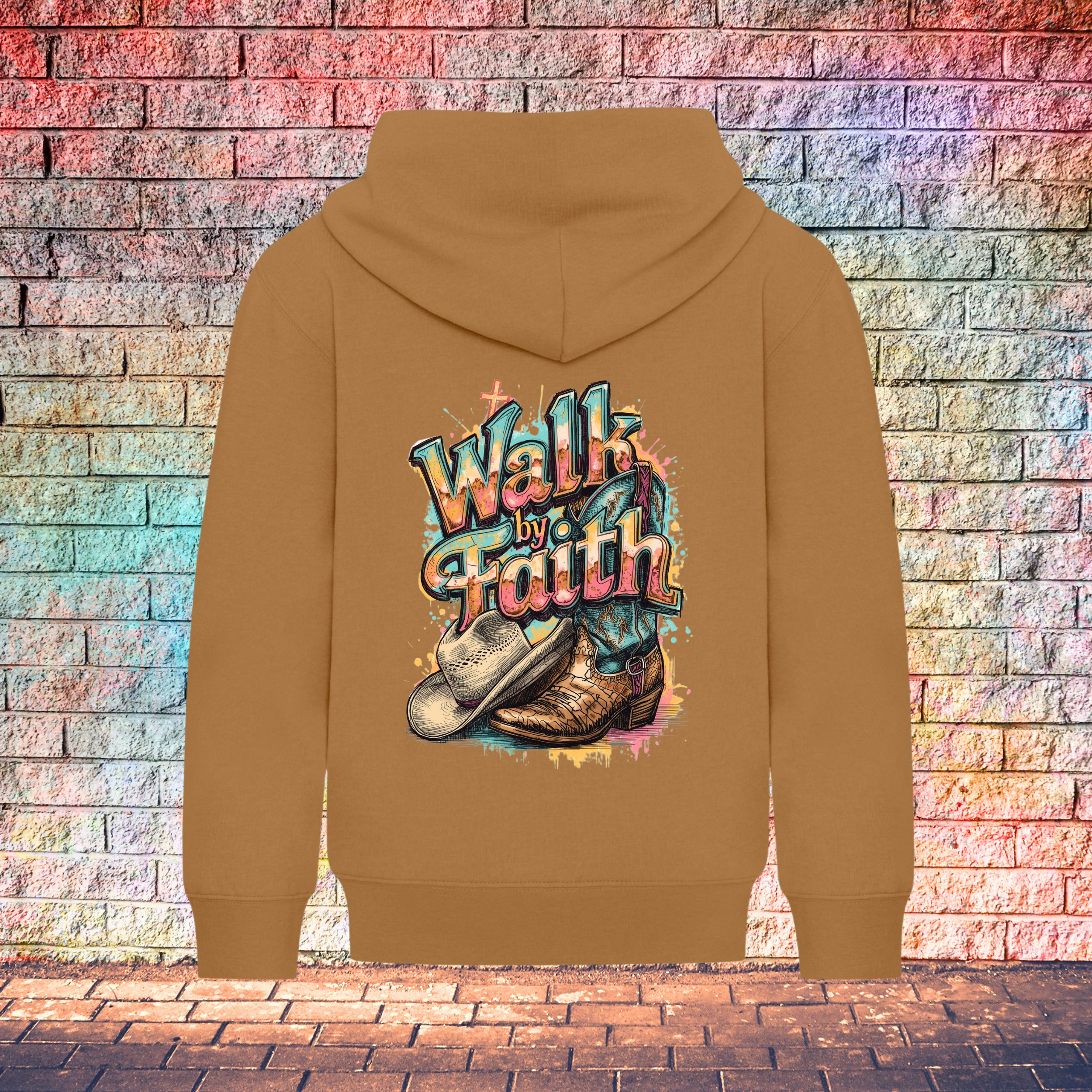 Walk By Faith / Boot and Hat - Youth Hoodie