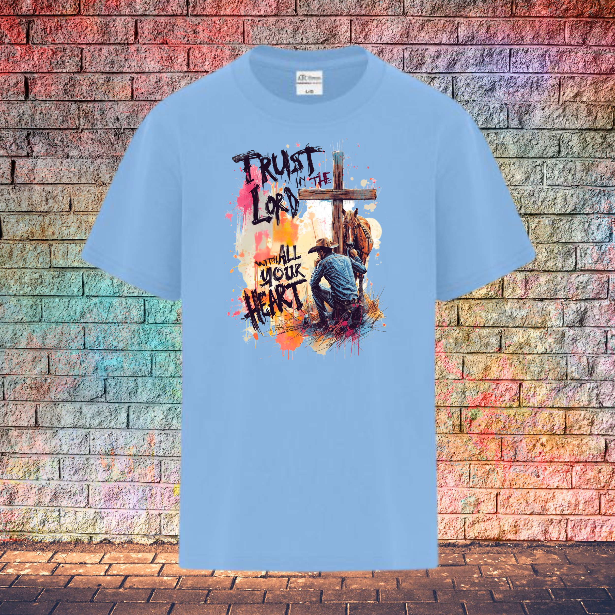 Trust In The Lord With All Your Heart / String Letters - Youth T-Shirt