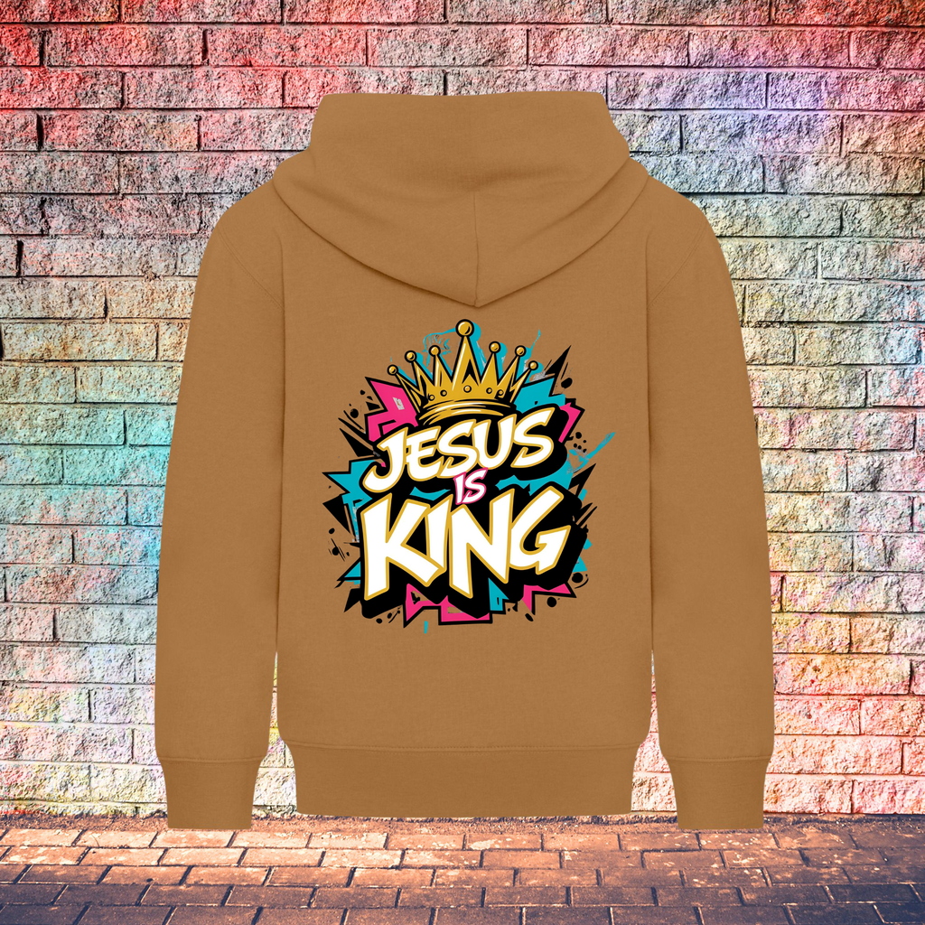 Jesus Is King Colour Burst - Youth Hoodie
