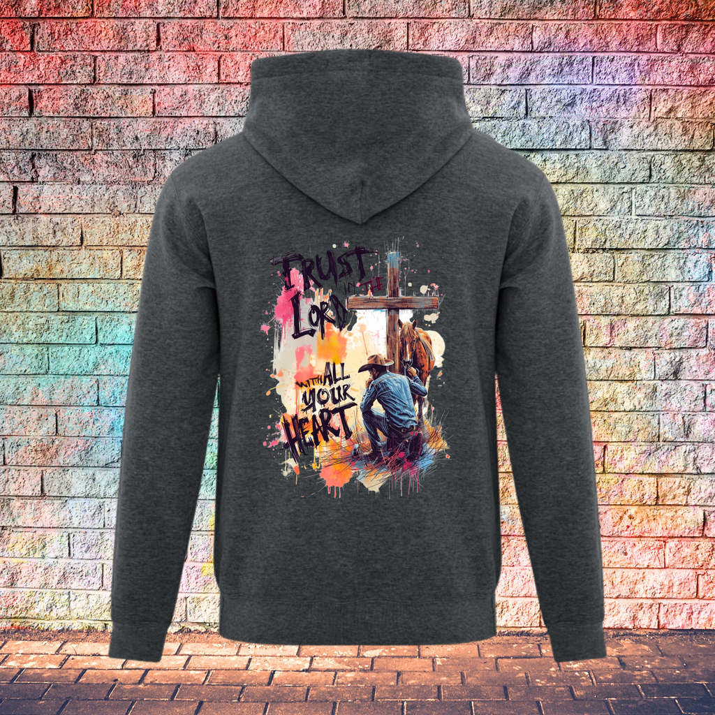 Trust In The Lord With All Your Heart / String Letters - Youth Hoodie