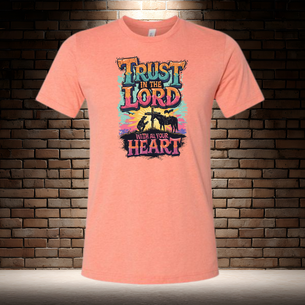 Trust In The Lord With All Your Heart - Orange/Turquoise