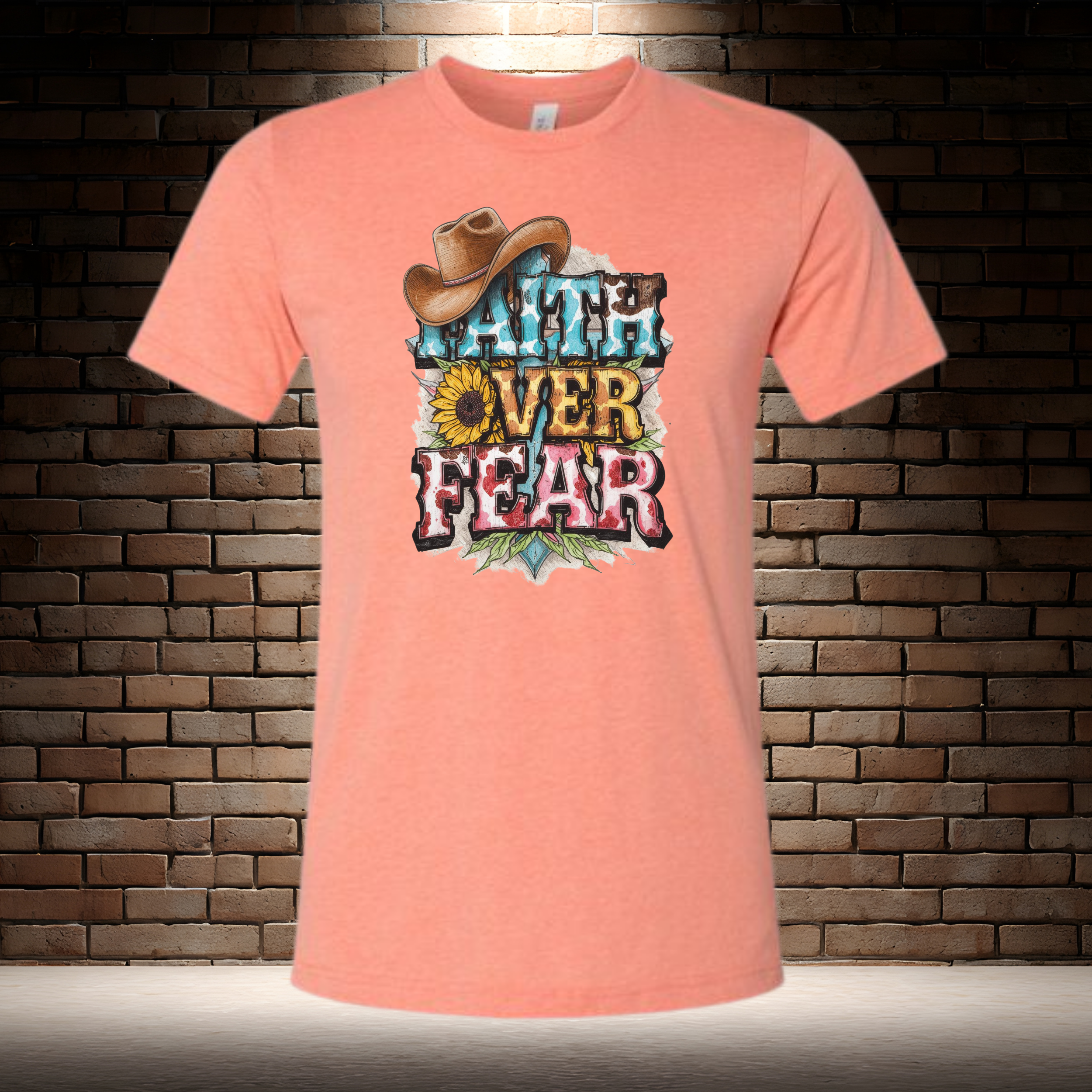 Faith Over Fear - Cowboy Hat Top Left