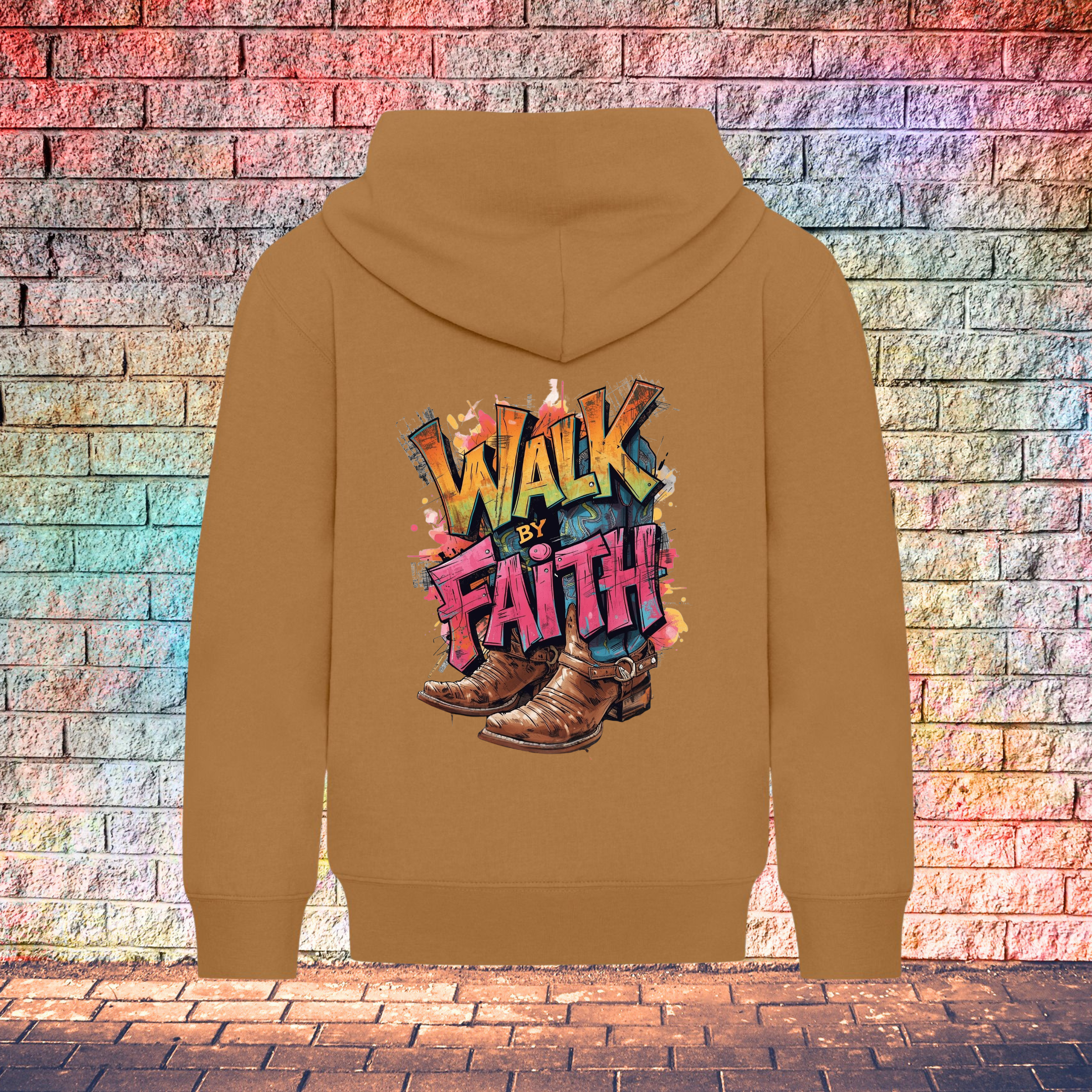 Walk By Faith / Two Boots - Youth Hoodie