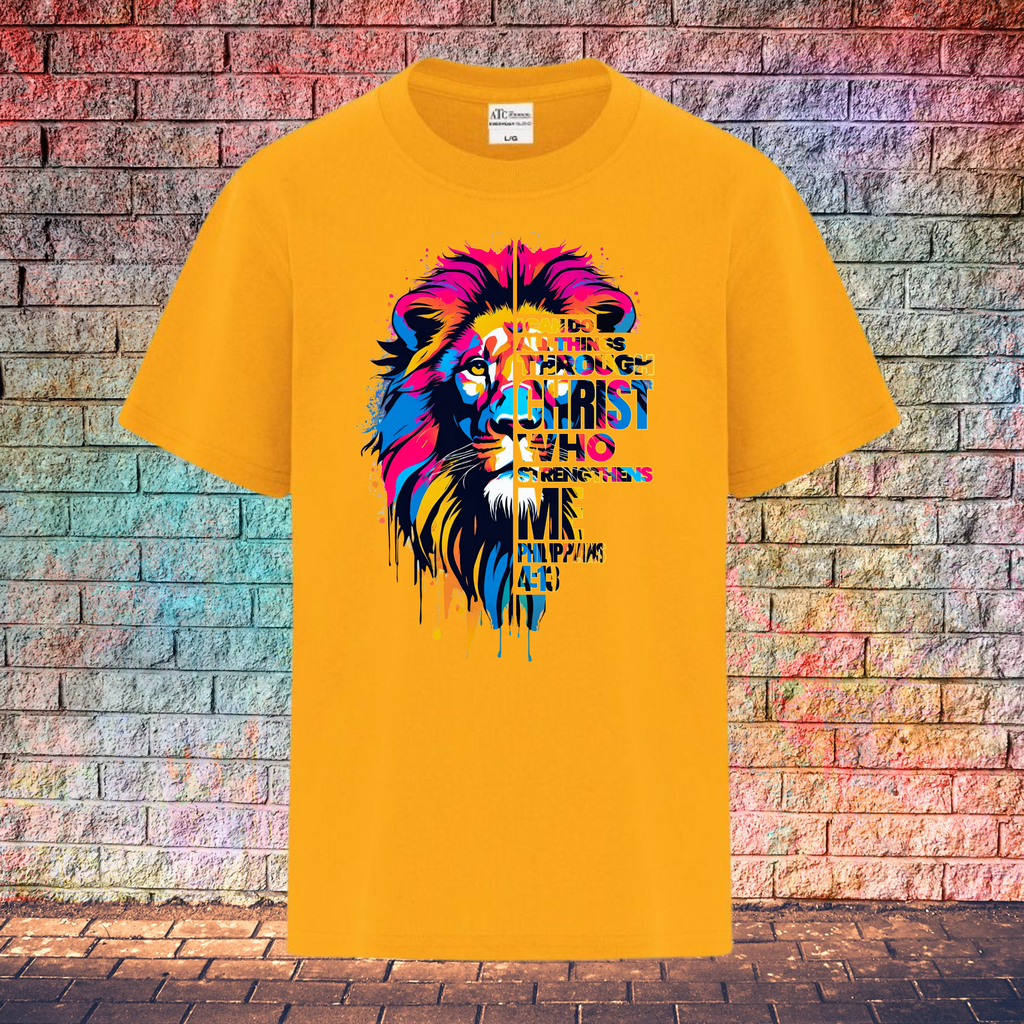 Philippians 4:13 Lion - Youth T-Shirt