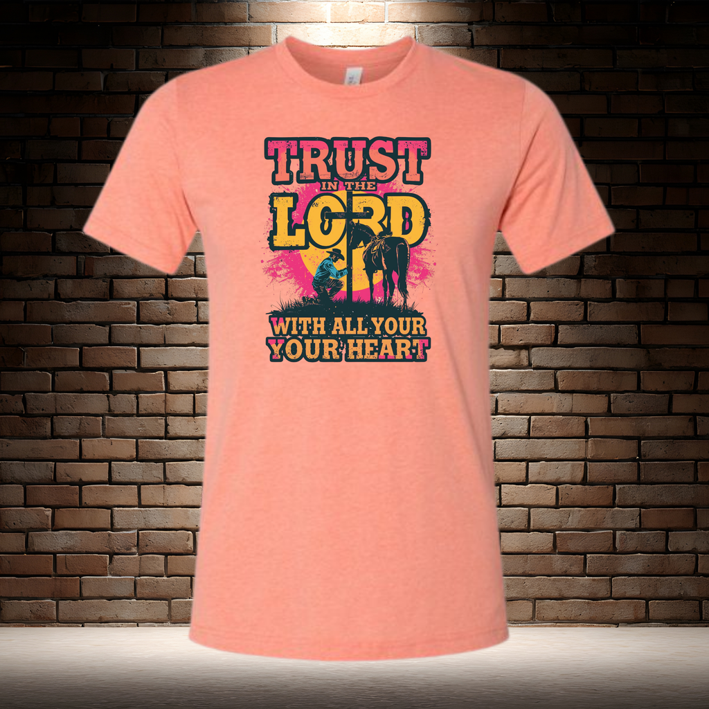 Trust In The Lord With All Your Heart - Pink/Yellow