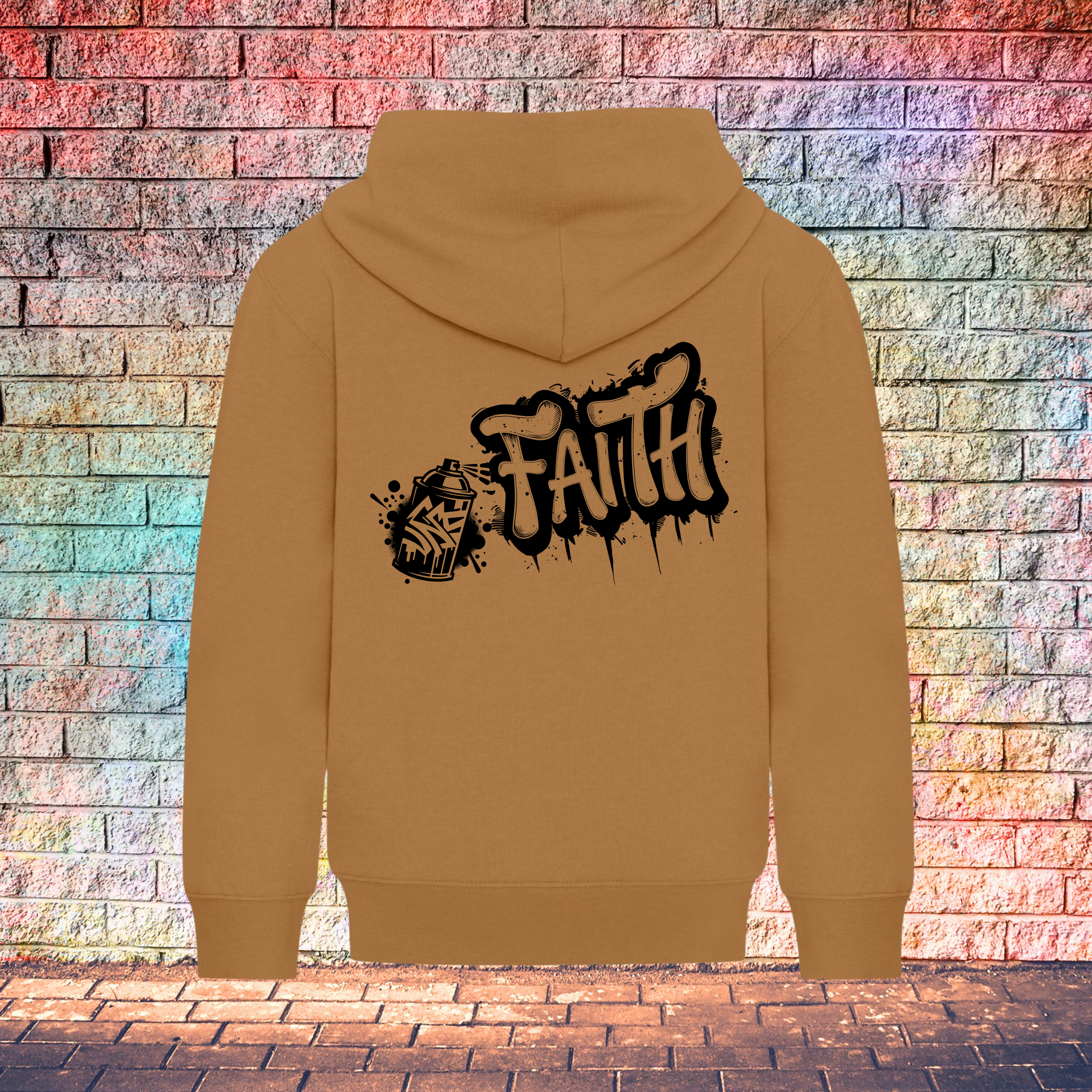 Faith Graffiti Spray - Youth Hoodie