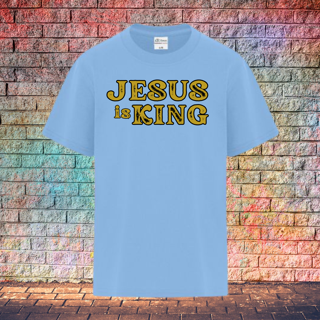 Jesus Is King / Rustic Gold Letters - Youth T-Shirt