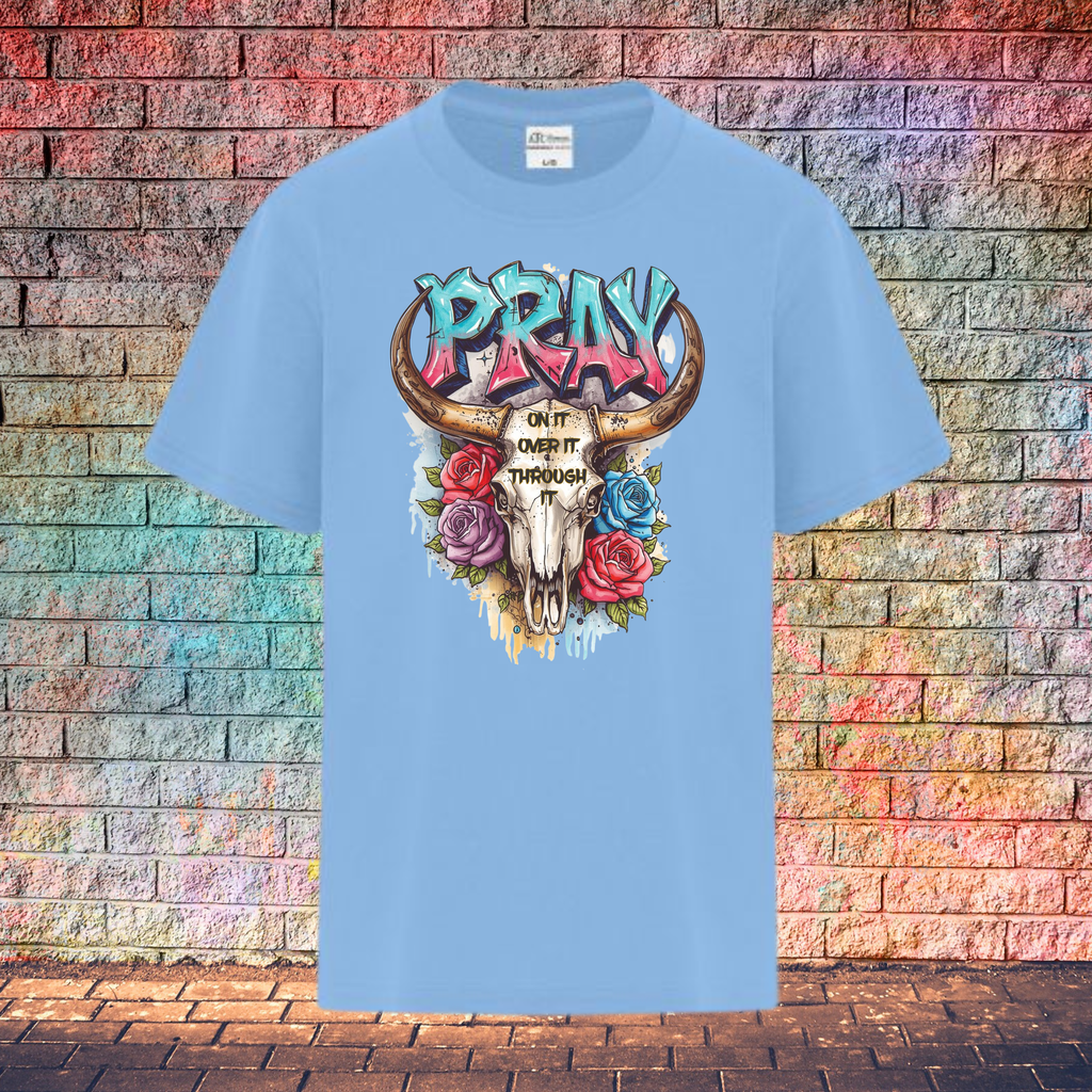 Pray On It Over It Through It - Youth T-Shirt