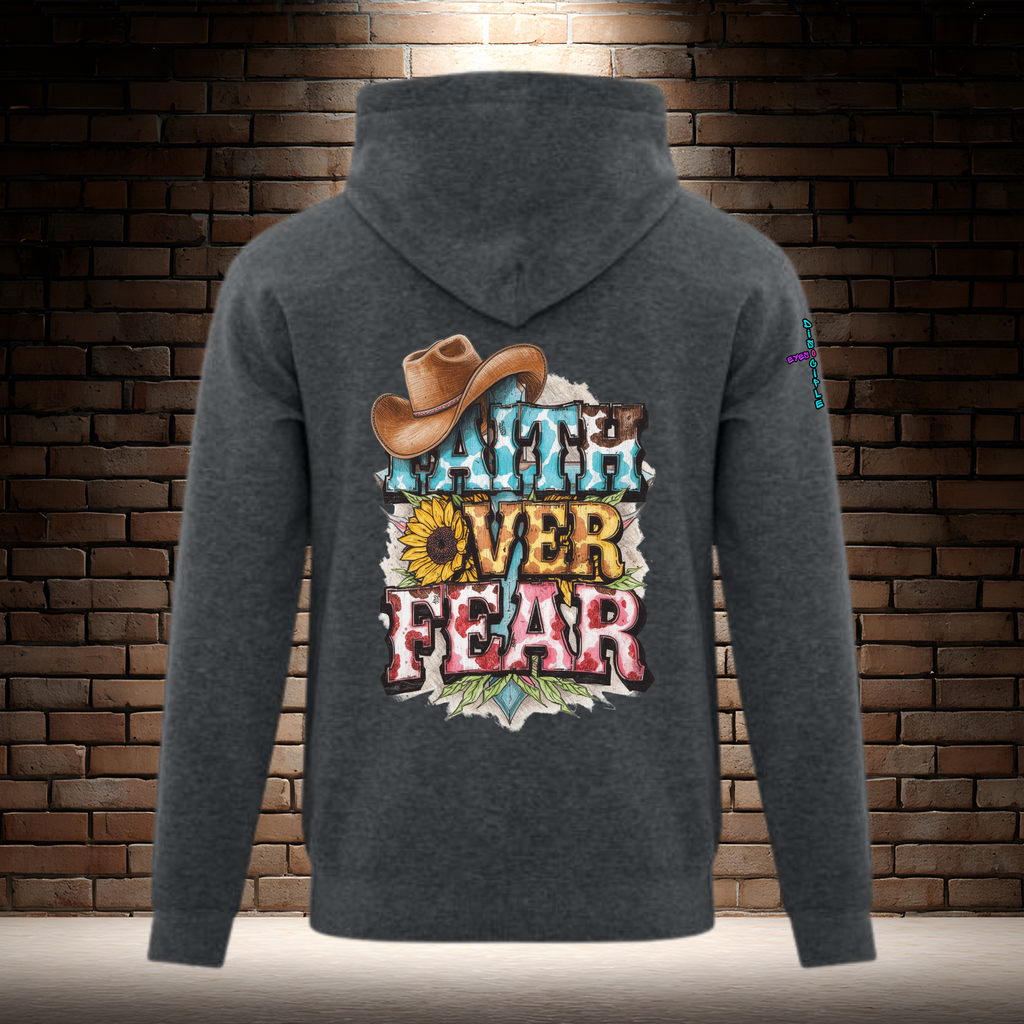 Faith Over Fear - Cowboy Hat Top Left