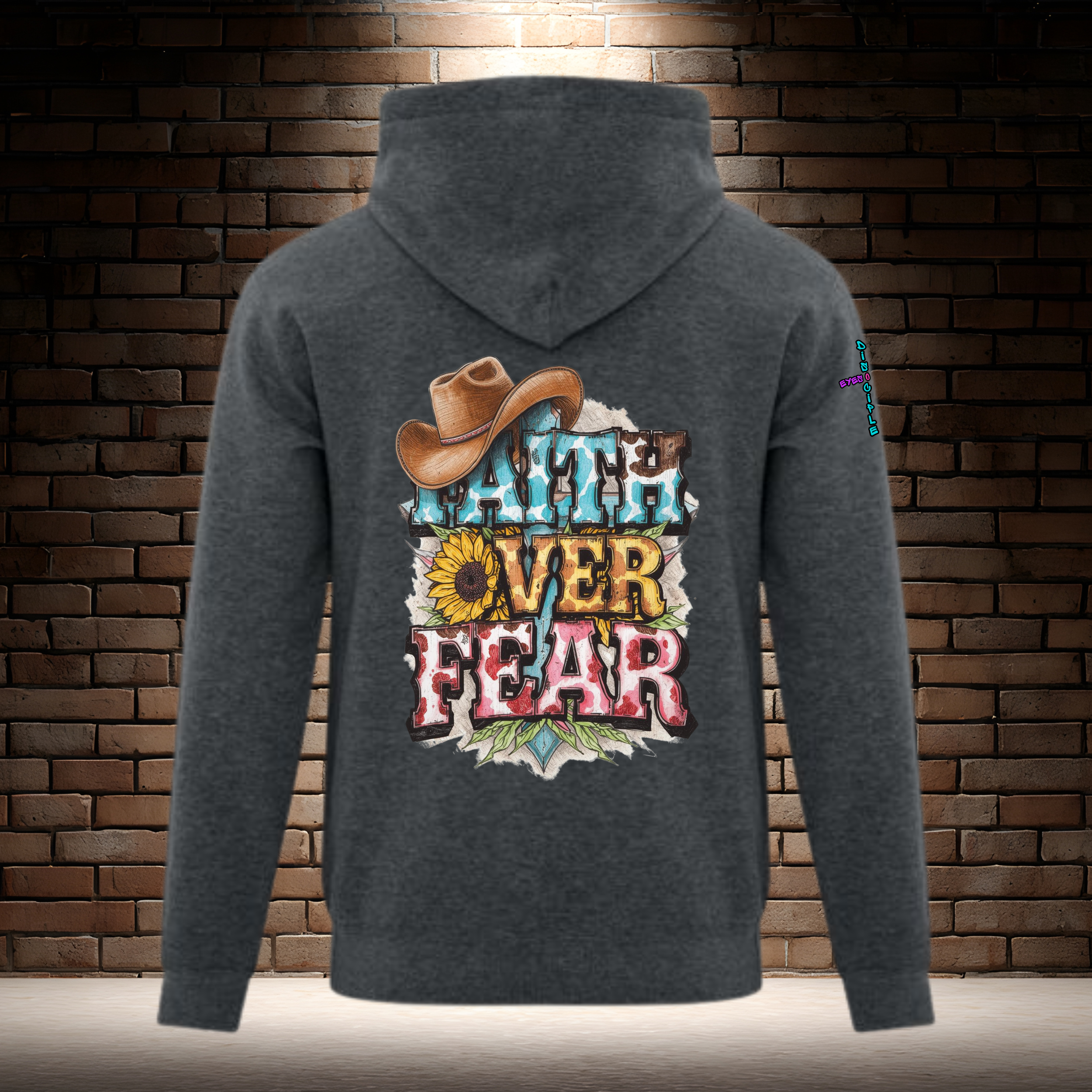 Faith Over Fear - Cowboy Hat Top Left