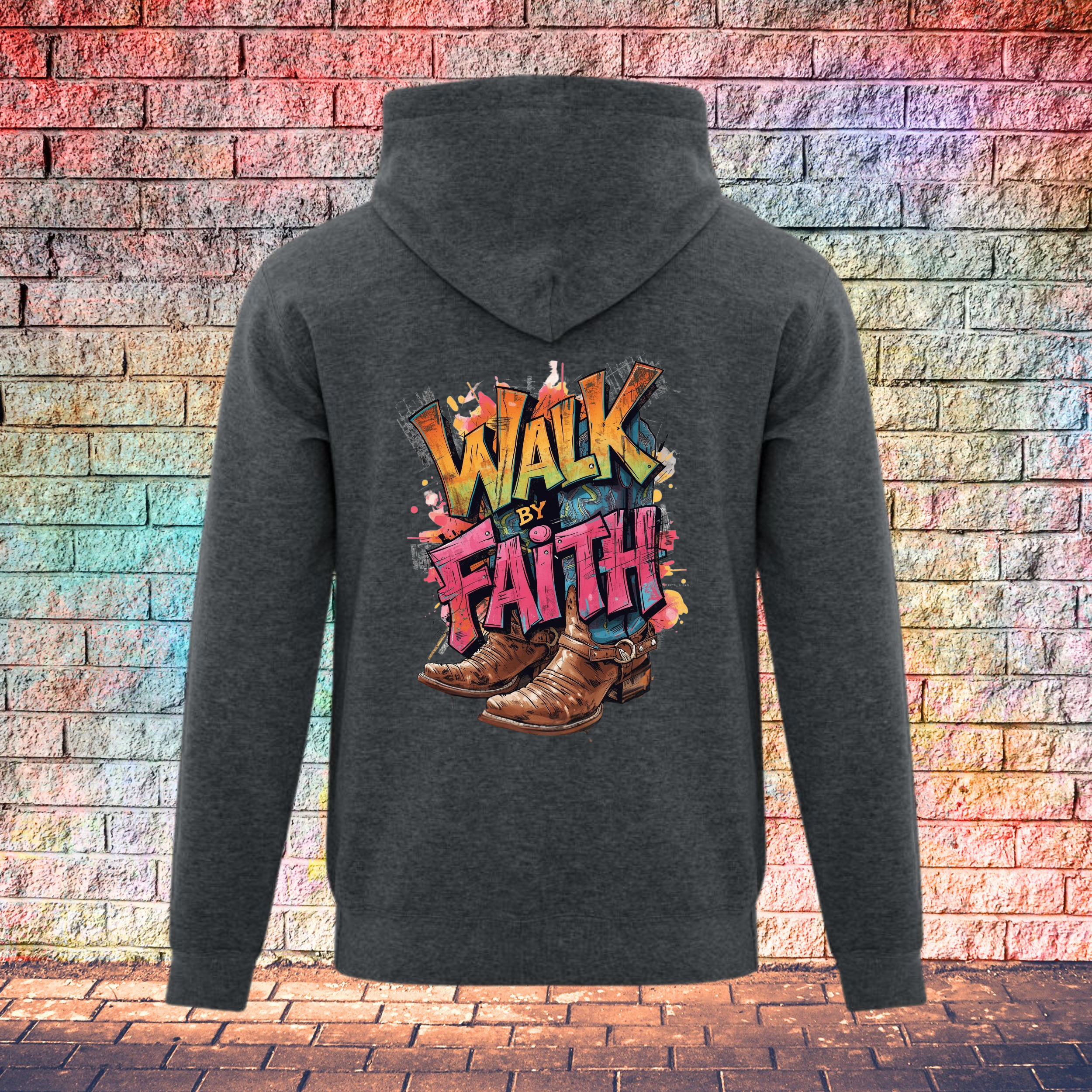 Walk By Faith / Two Boots - Youth Hoodie