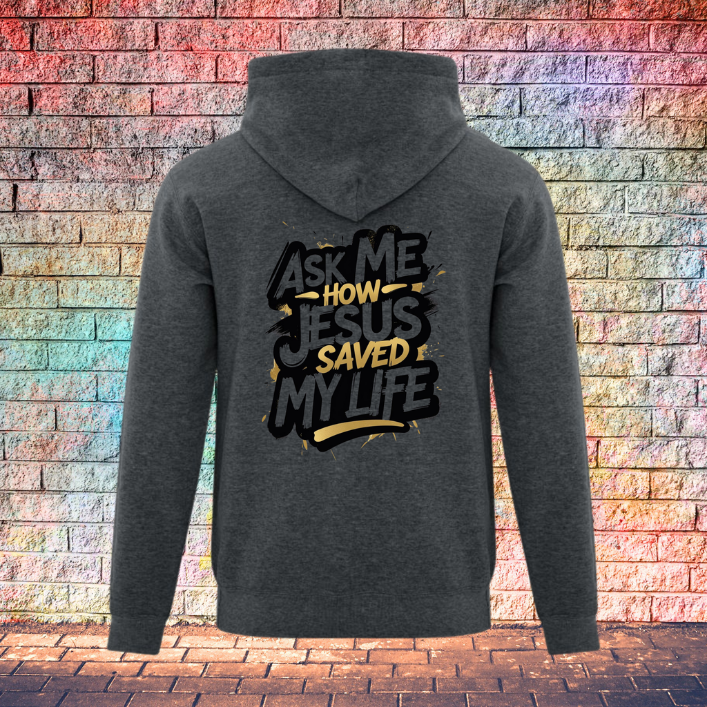 Ask Me How Jesus Saved My Life - Youth Hoodie