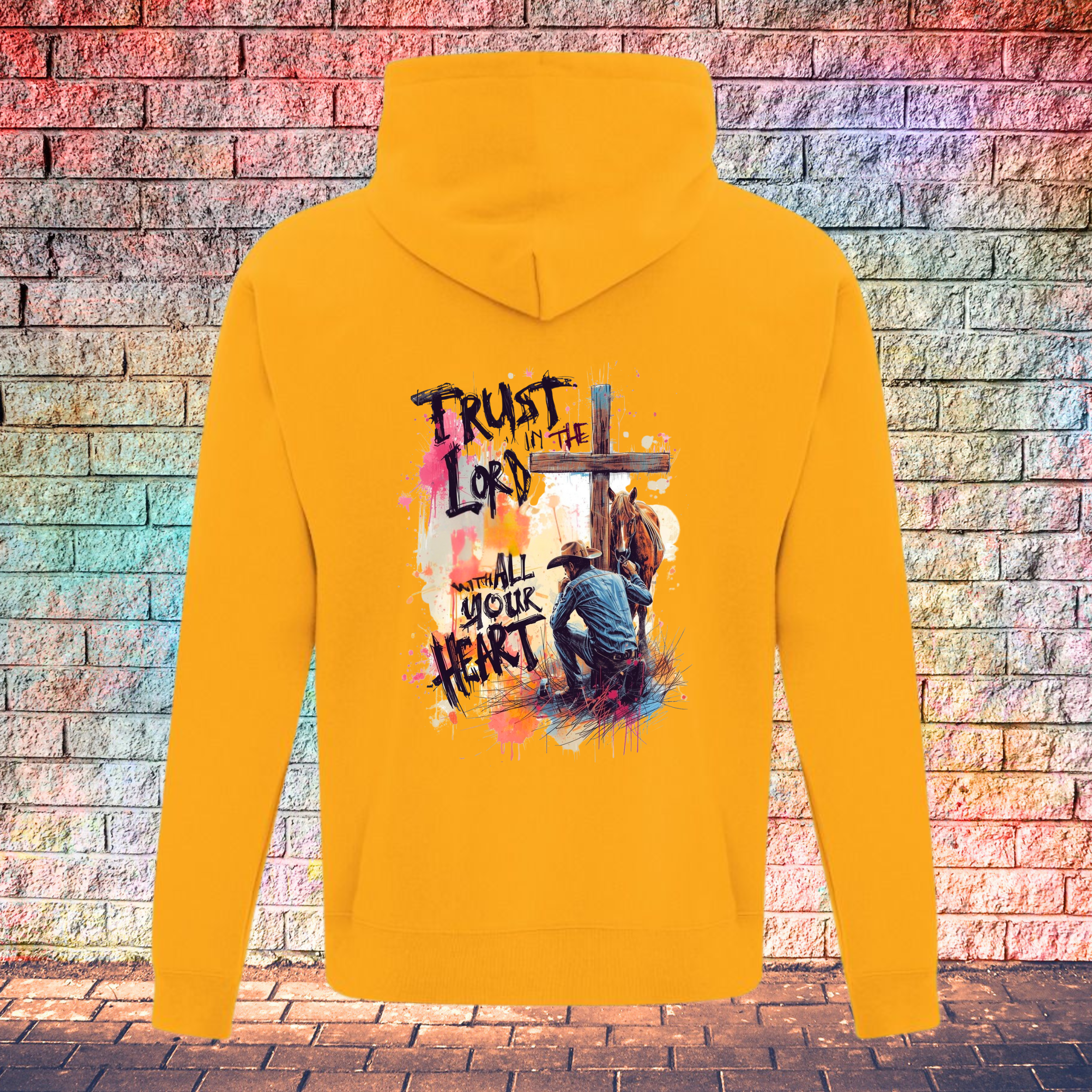 Trust In The Lord With All Your Heart / String Letters - Youth Hoodie