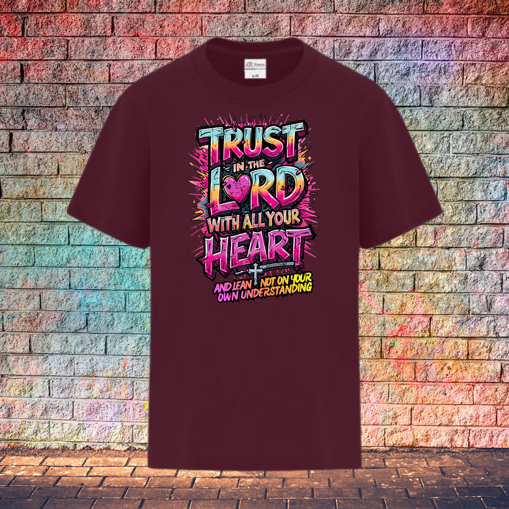Trust In The Lord With All Your Heart And Lean Not On Your Own Understanding - Youth T-Shirt