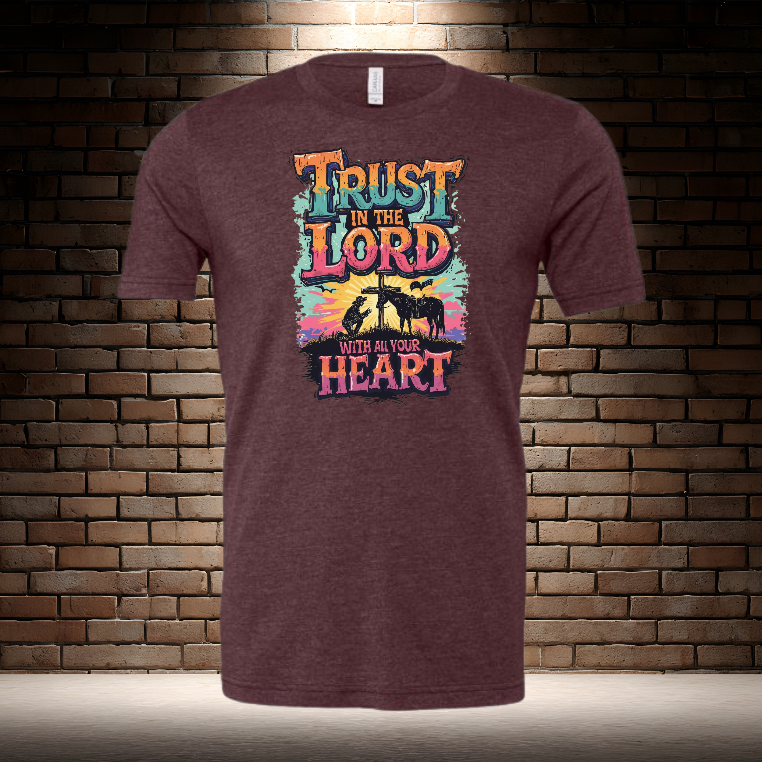 Trust In The Lord With All Your Heart - Orange/Turquoise