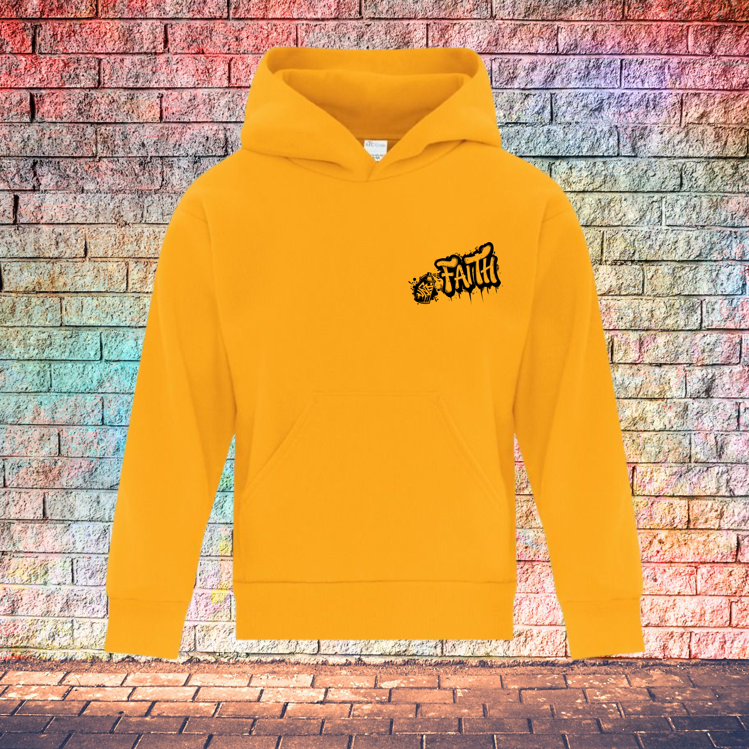 Faith Graffiti Spray - Youth Hoodie