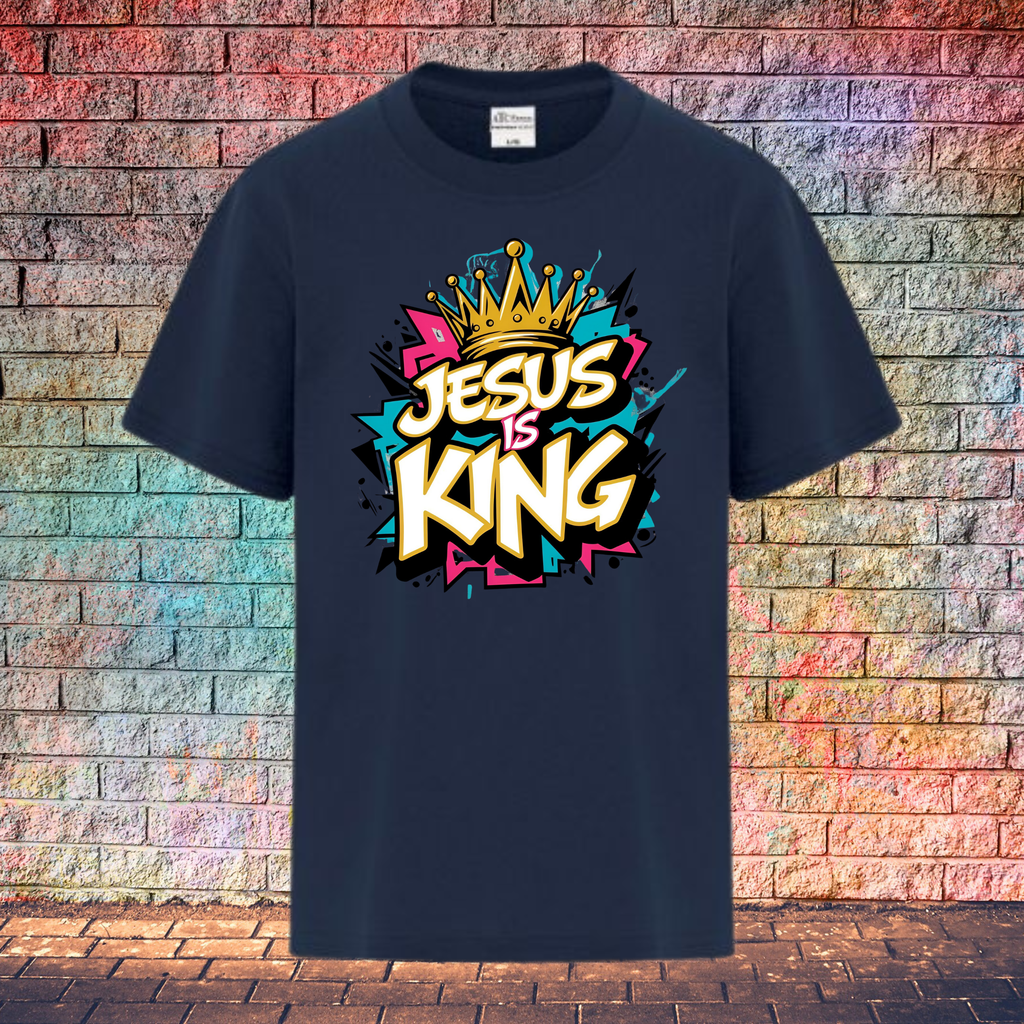 Jesus Is King / Colour Burst - Youth T-Shirt