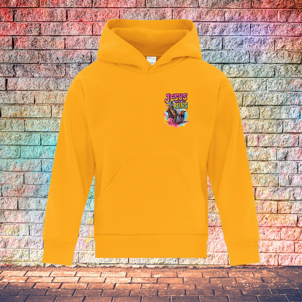 Jesus Take The Reins / Cowboy and Bull - Youth Hoodie