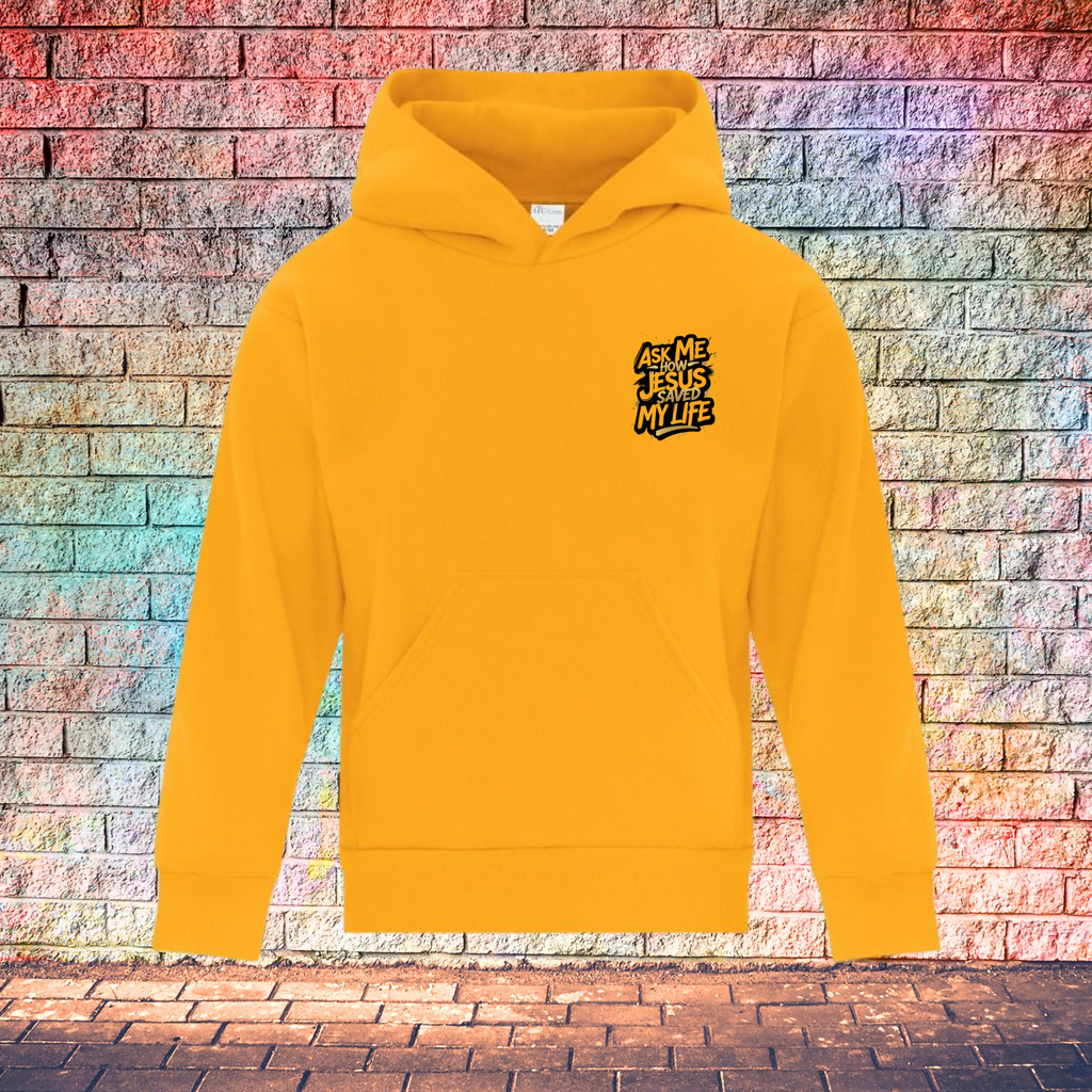 Ask Me How Jesus Saved My Life - Youth Hoodie