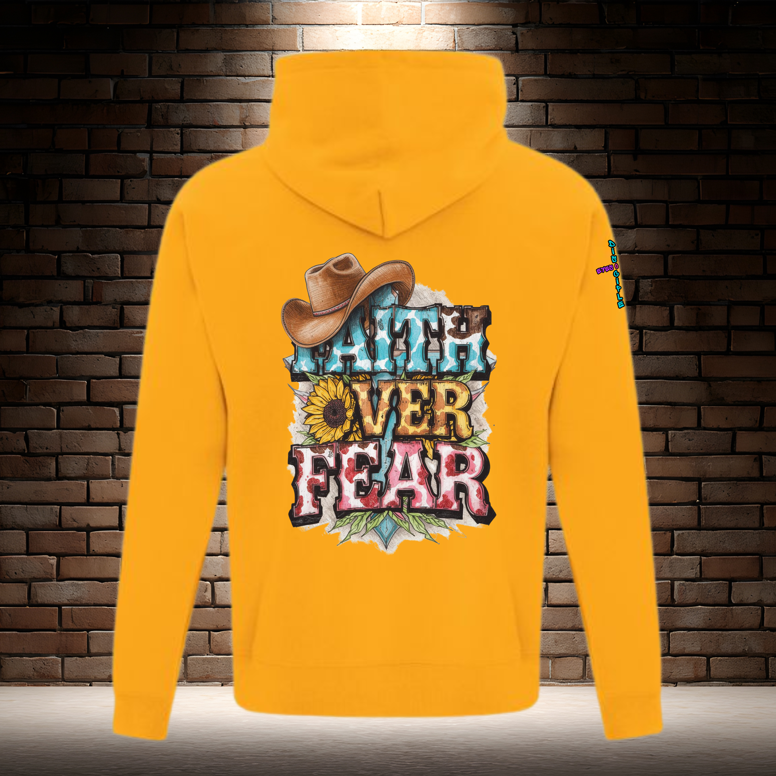 Faith Over Fear - Cowboy Hat Top Left