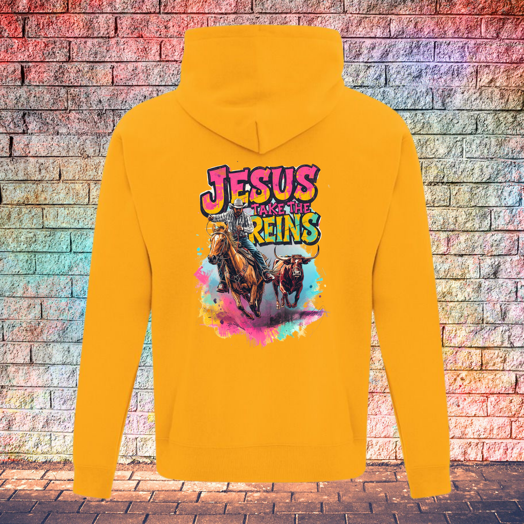 Jesus Take The Reins / Cowboy and Bull - Youth Hoodie