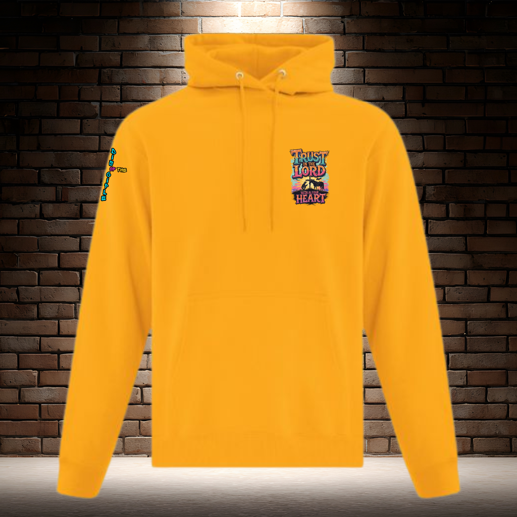 Trust In The Lord With All Your Heart - Orange/Turquiose