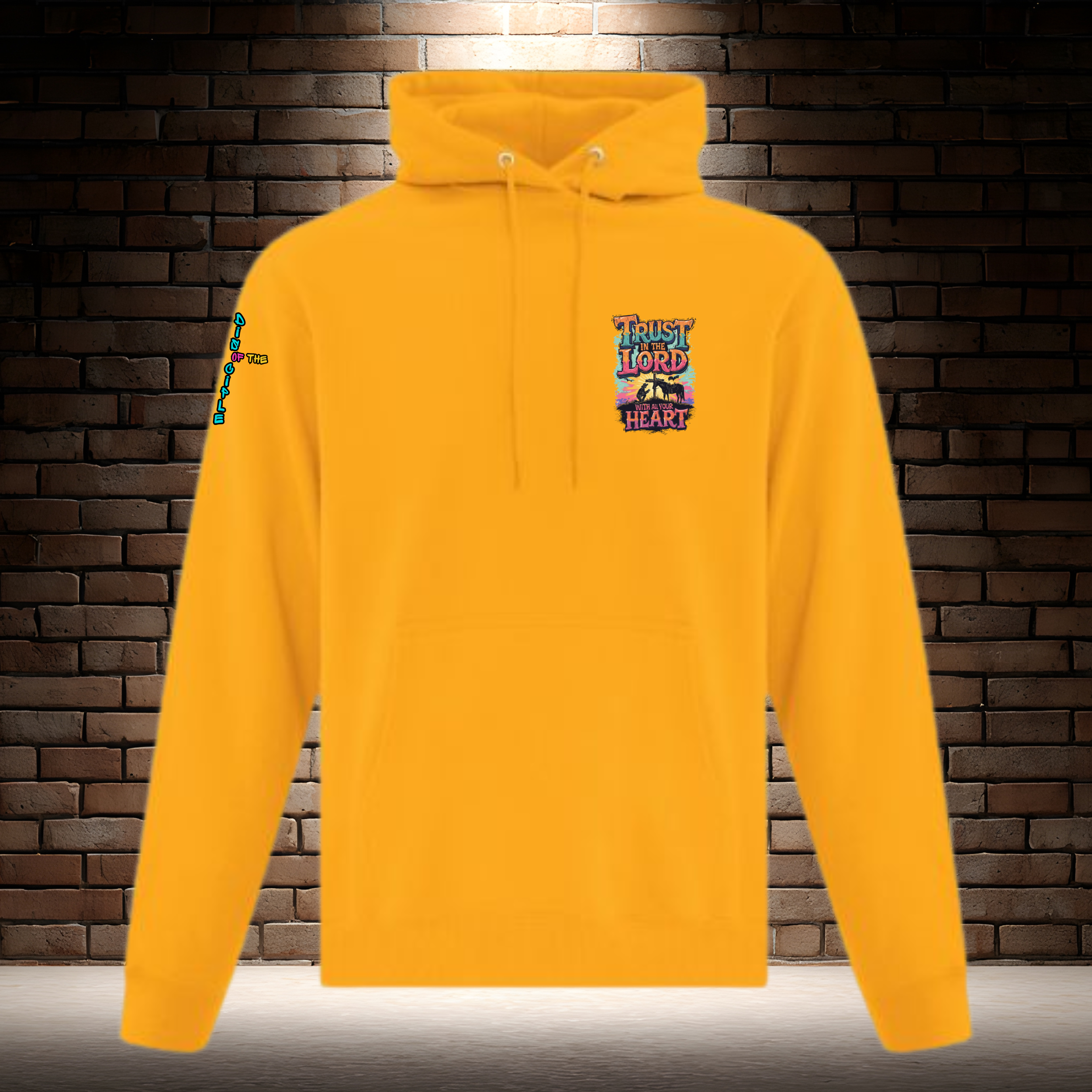 Trust In The Lord With All Your Heart - Orange/Turquiose