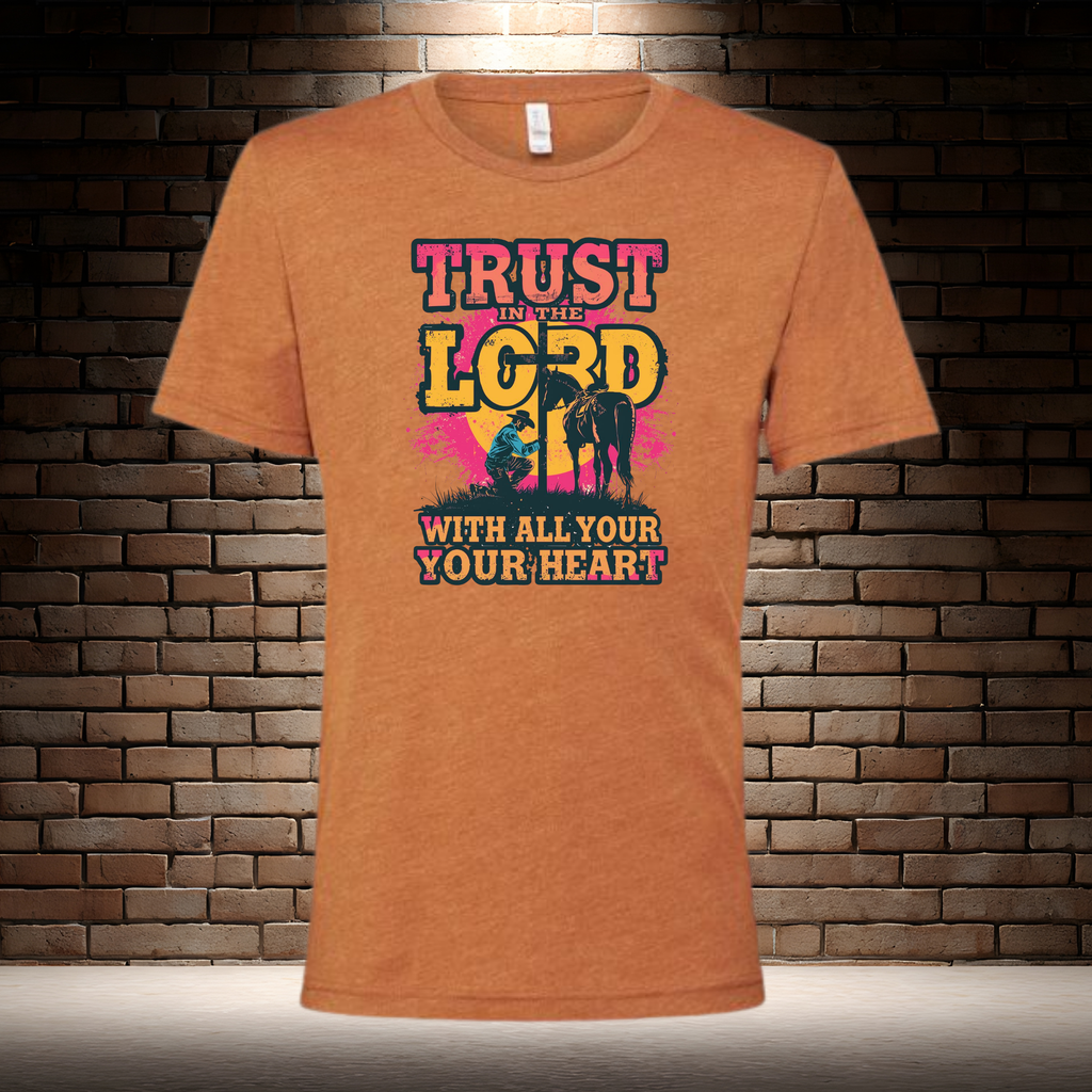 Trust In The Lord With All Your Heart - Pink/Yellow