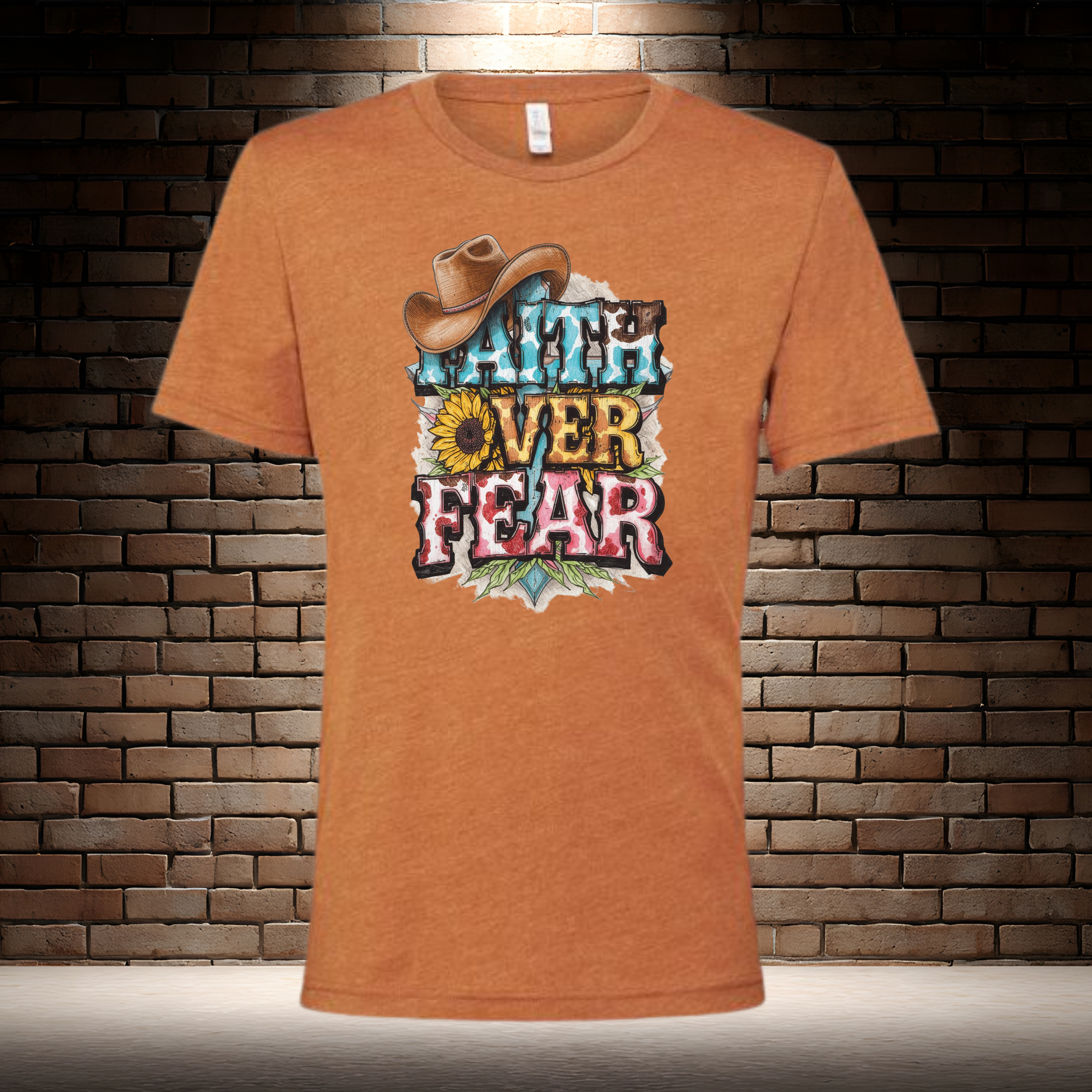 Faith Over Fear - Cowboy Hat Top Left
