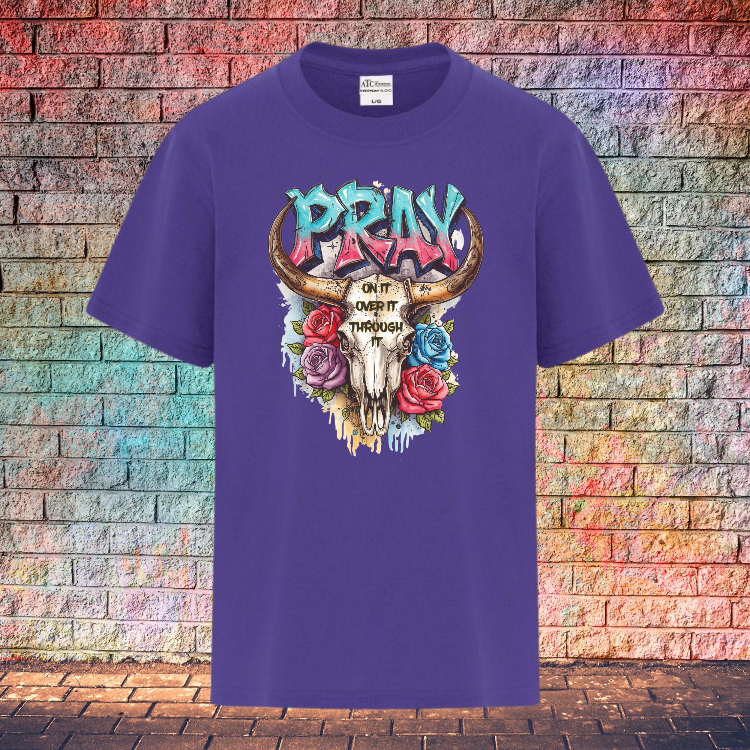 Pray On It Over It Through It - Youth T-Shirt