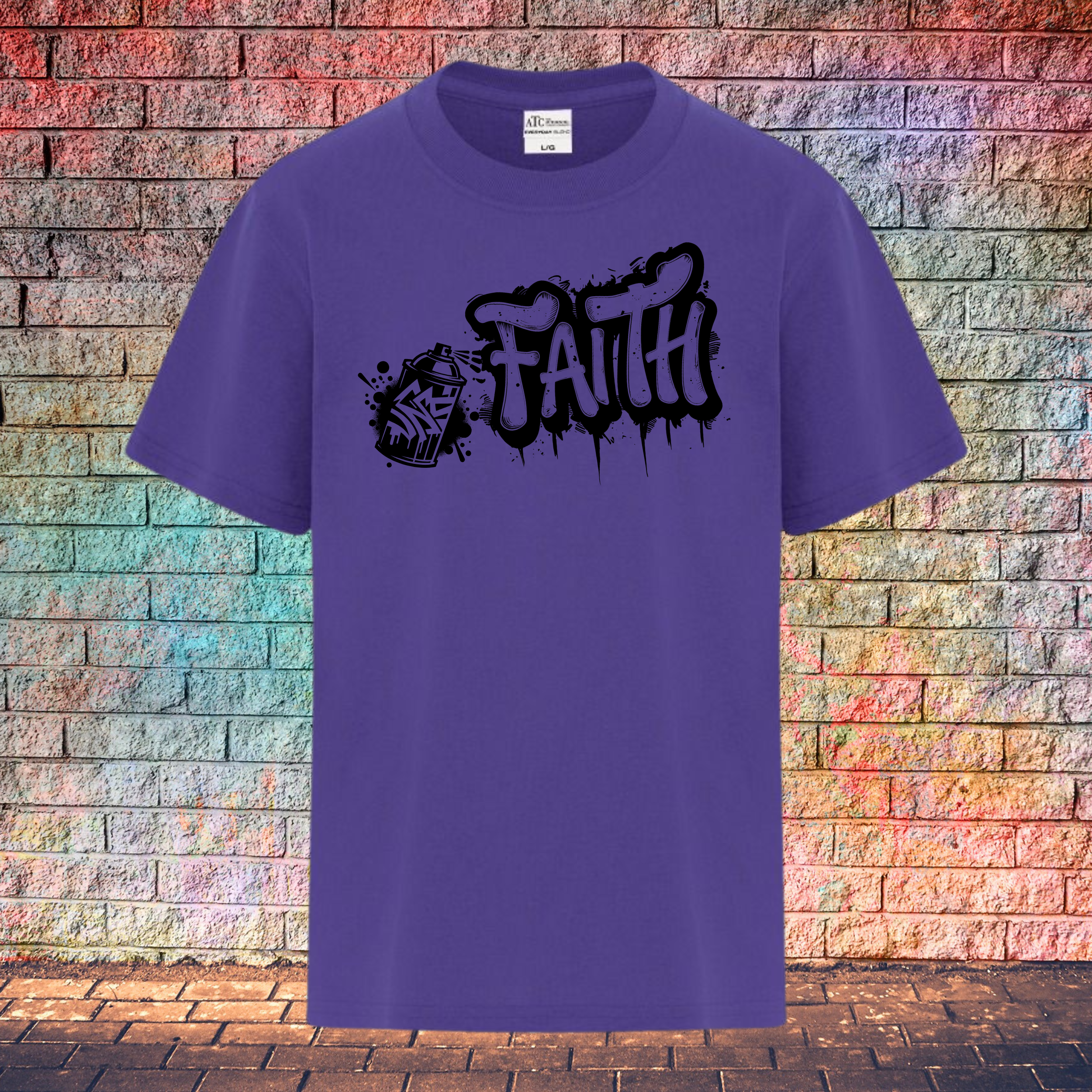 Faith Graffiti Spray - Youth T-Shirt