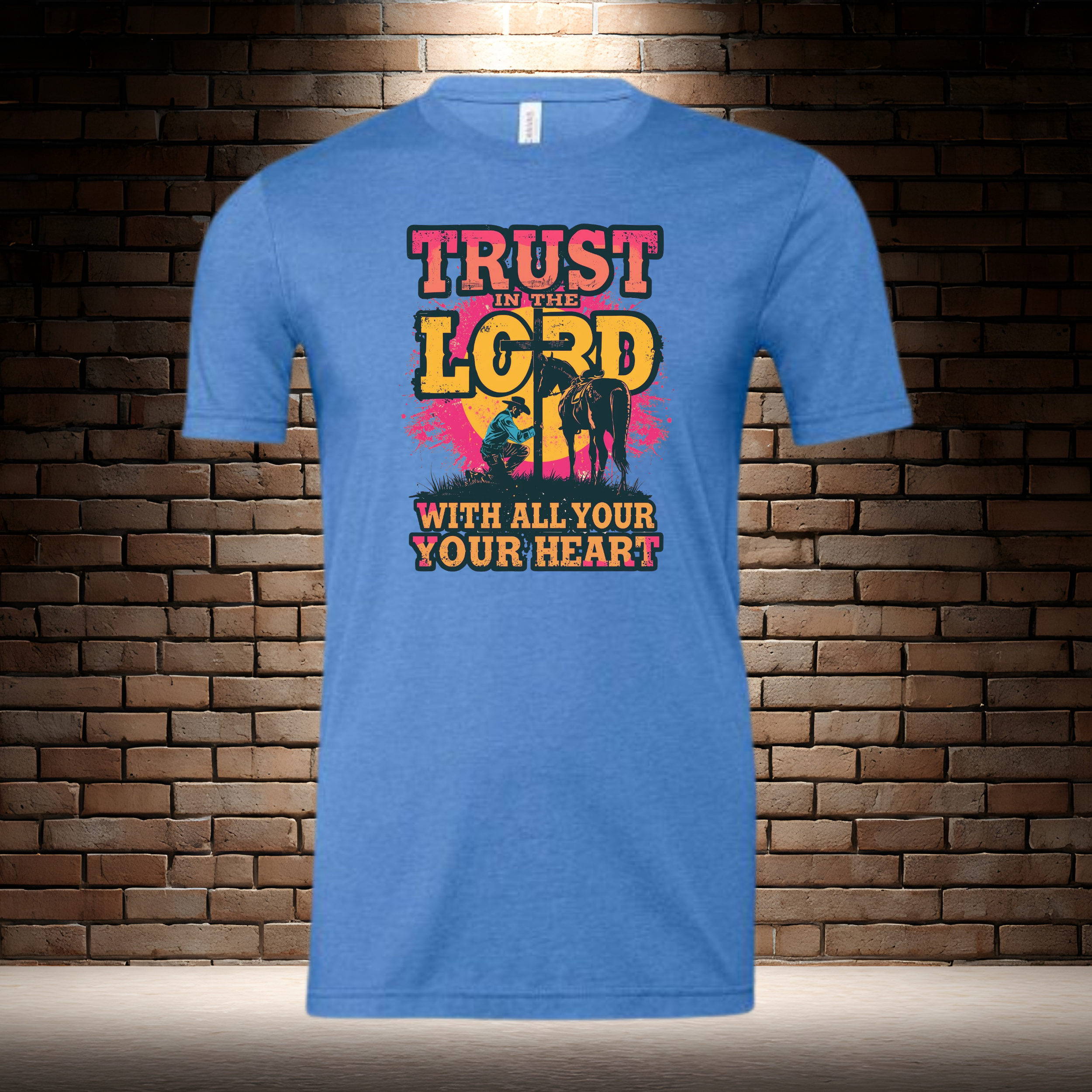 Trust In The Lord With All Your Heart - Pink/Yellow
