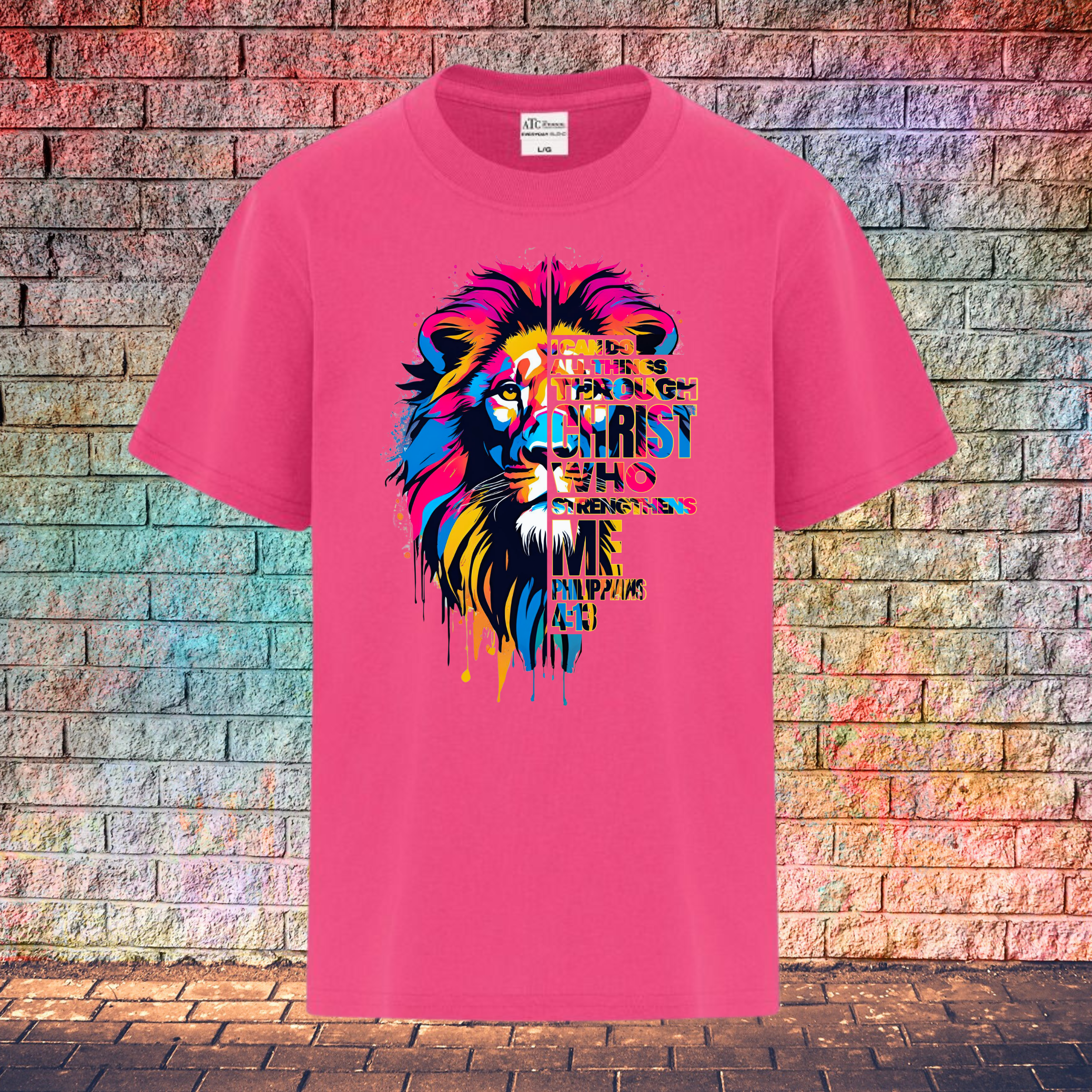 Philippians 4:13 Lion - Youth T-Shirt