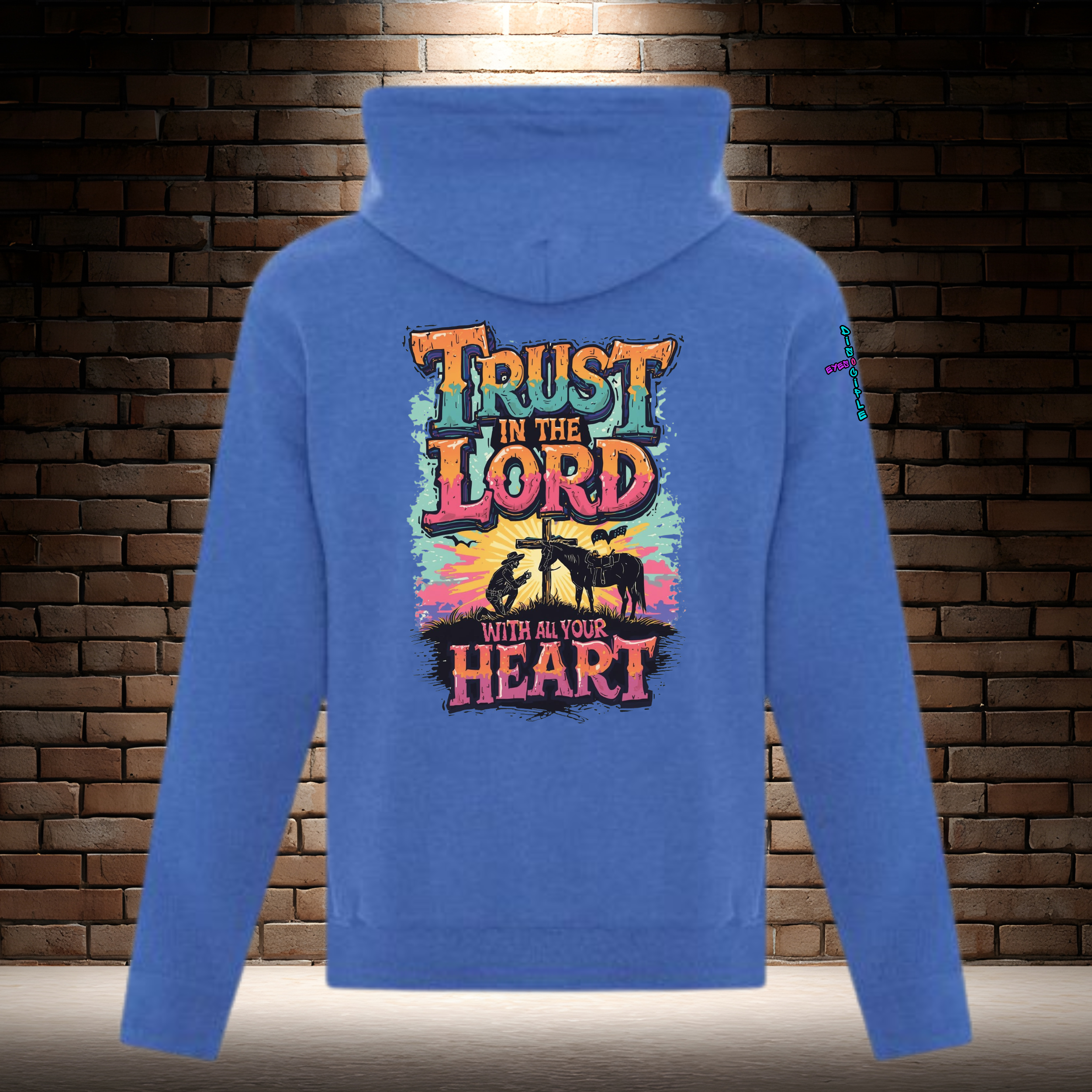 Trust In The Lord With All Your Heart - Orange/Turquiose