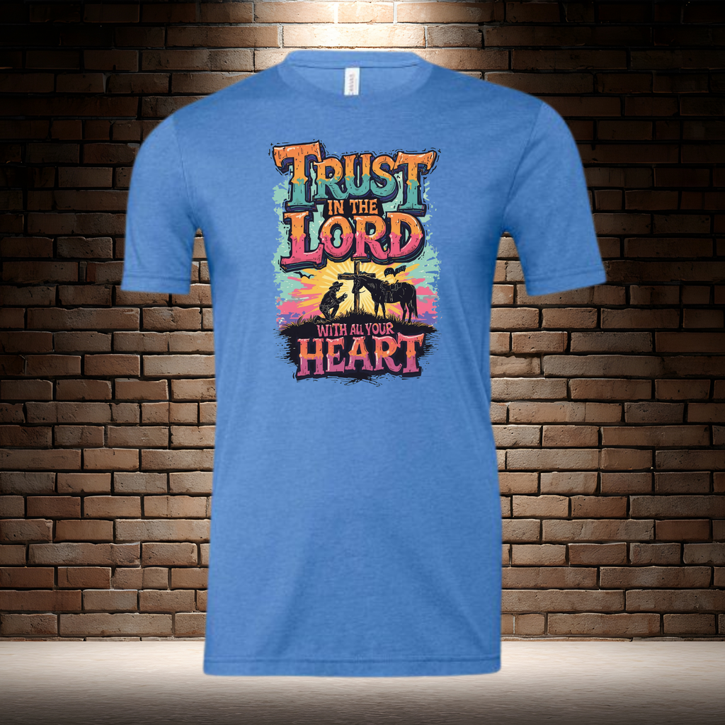 Trust In The Lord With All Your Heart - Orange/Turquoise