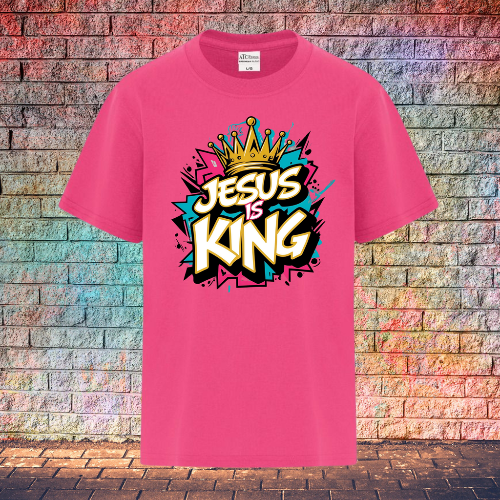Jesus Is King / Colour Burst - Youth T-Shirt