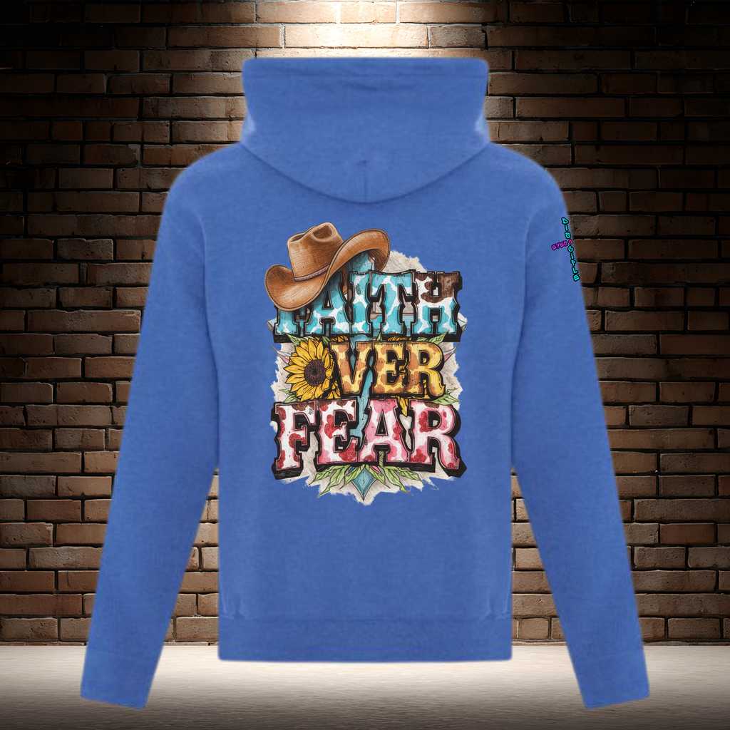 Faith Over Fear - Cowboy Hat Top Left